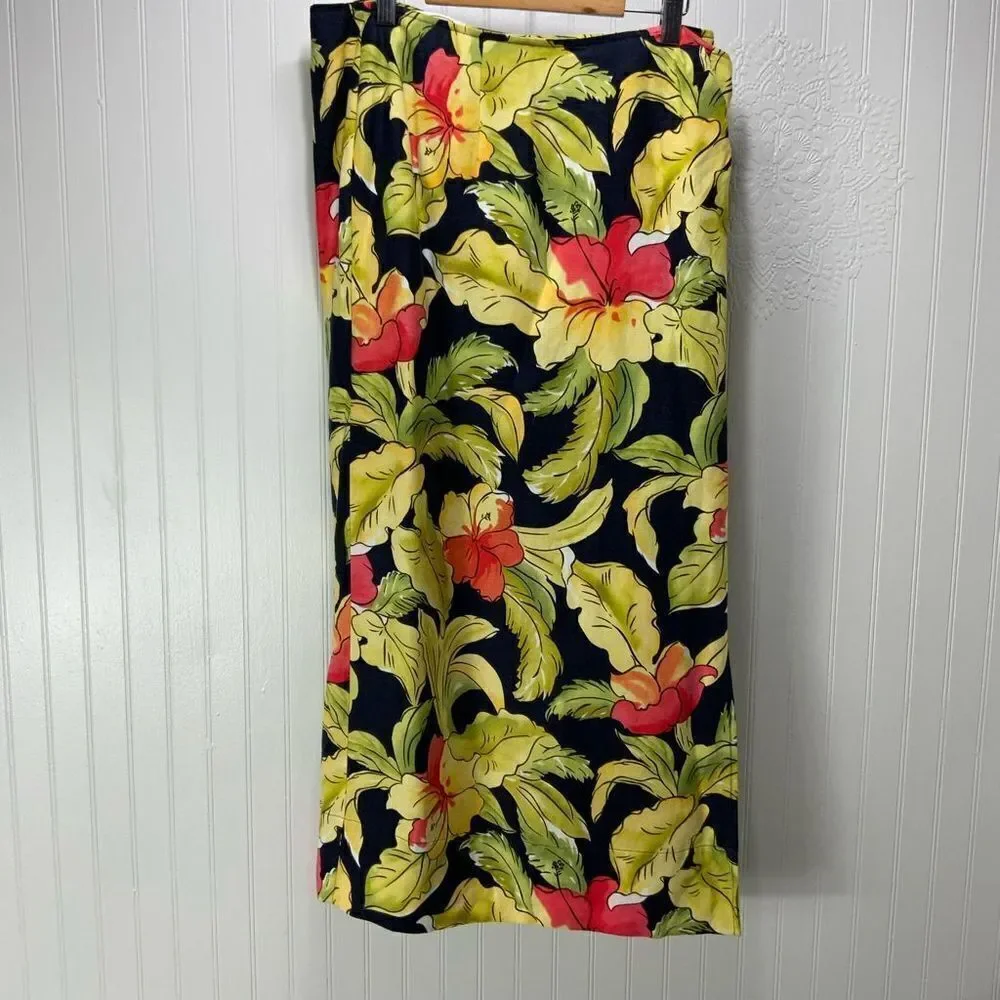 VINTAGE TALBOTS linen blend Wrap Skirt - Picture 2 of 4